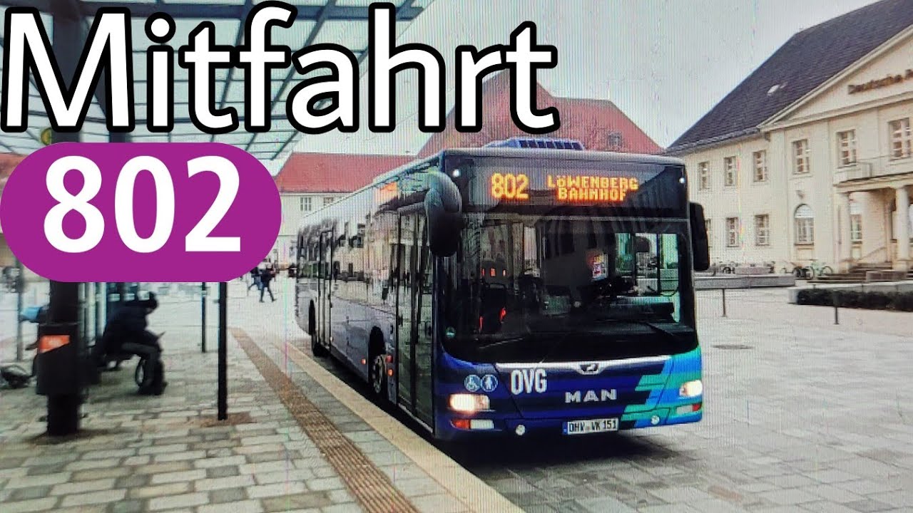 Mitfahrt | MAN Lion's City A21 | Linie 802 | S Oranienburg - Löwenberg, Bahnhof