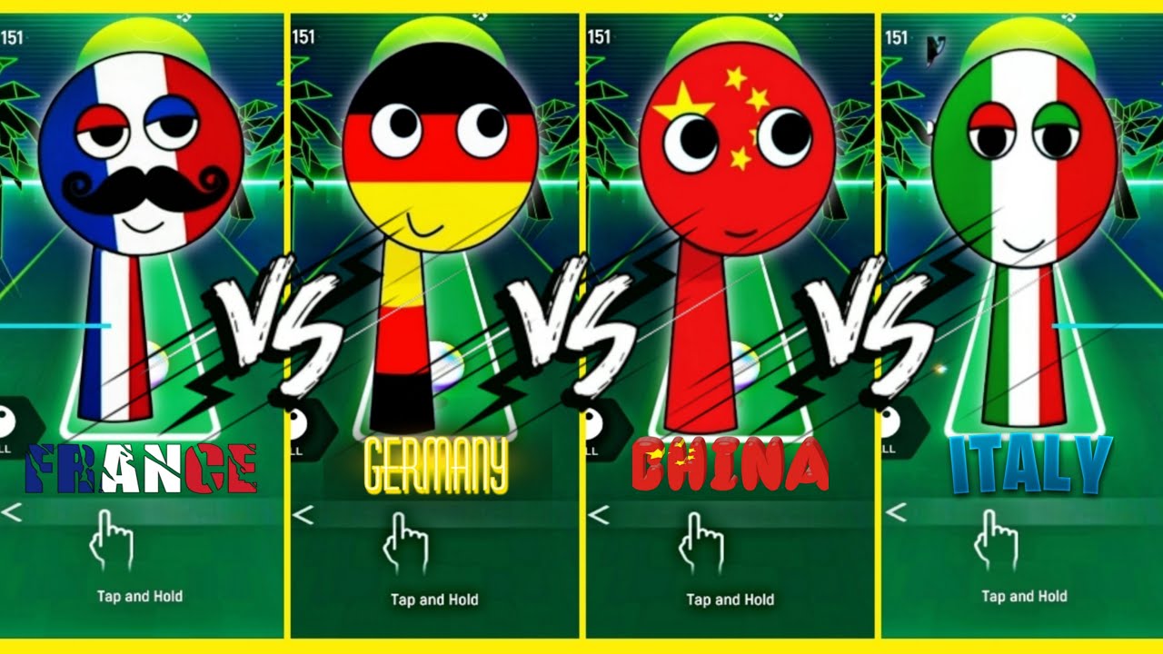 SPRUNKI OC FRANCE 🆚 GERMANY 🆚 CHINA 🆚 ITALY COFFIN DANCE SONG 🎼 IN TILES HOP