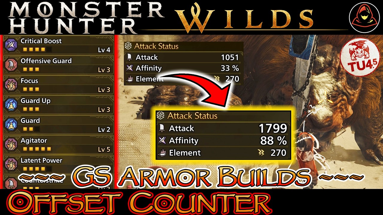 The OFFSET COUNTER GreatSword Build | MH Wilds TU 4.5