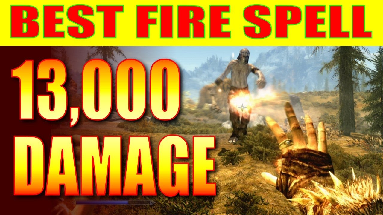 Skyrim Remastered - Best Fire Spell, 13,000 DAMAGE! (Ahzidal's Ring of Arcana, Ignite Spell)