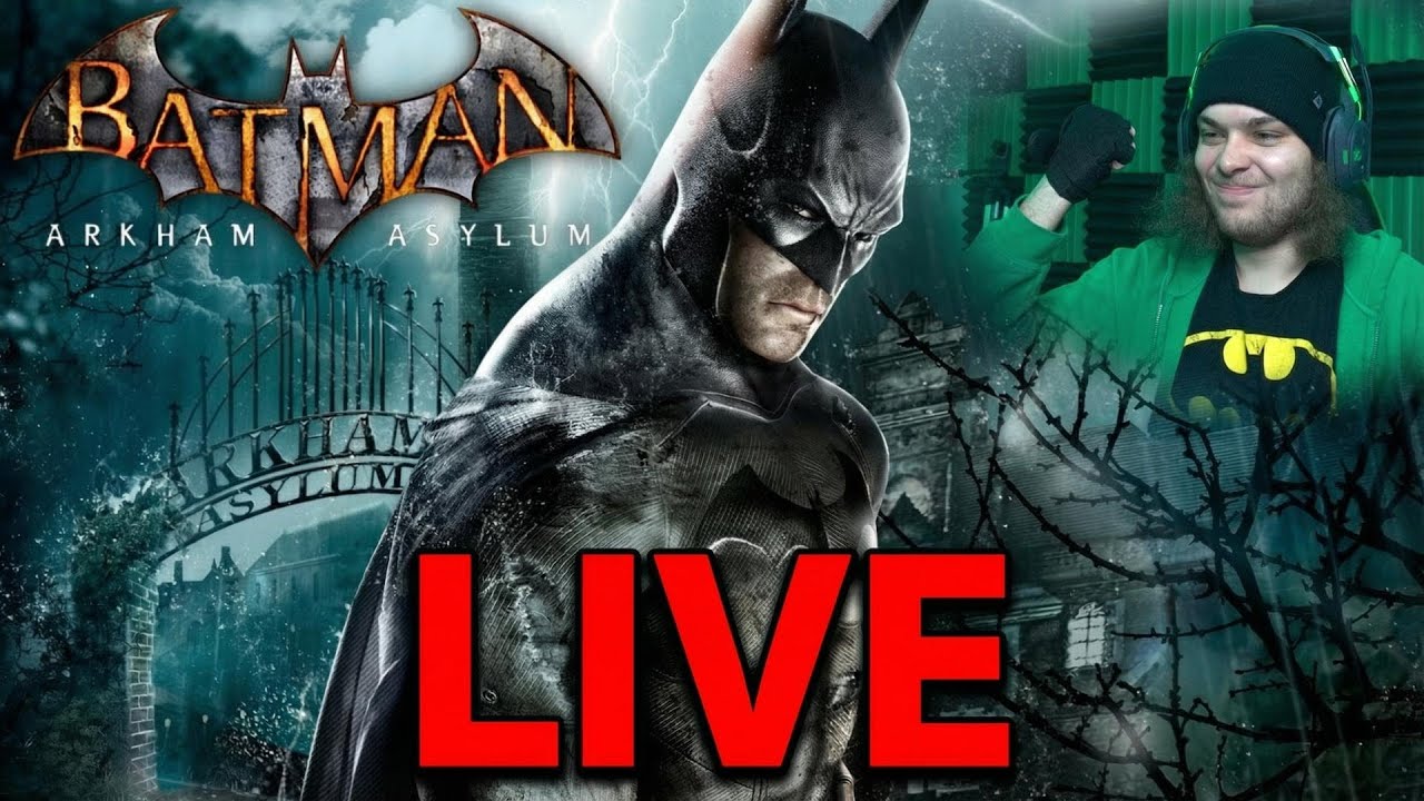 Batman Arkham Asylum Hard Mode (Part 1) LIVE