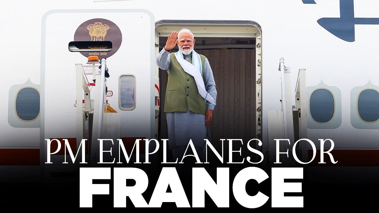LIVE: PM Modi emplanes for Nice, France