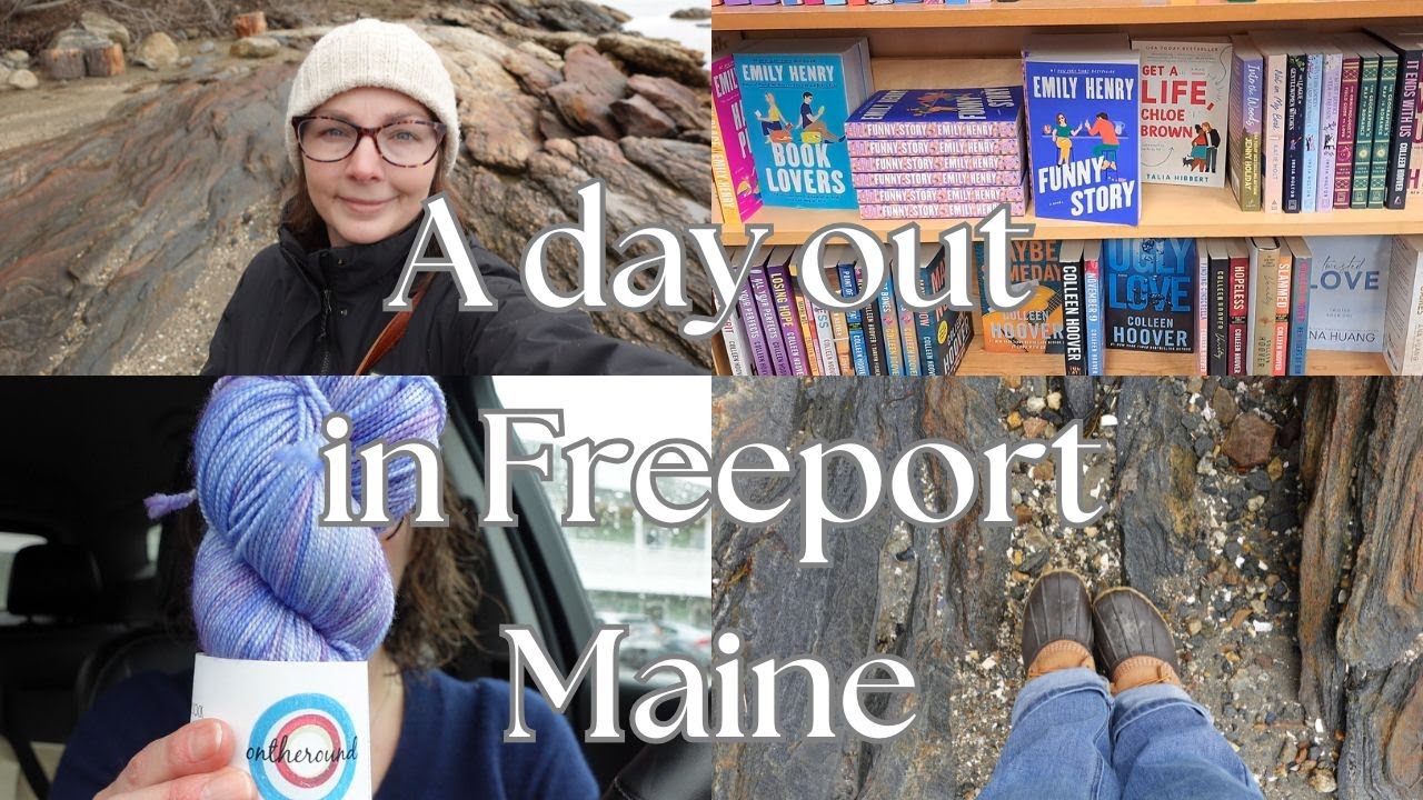 Let’s go on an adventure to Freeport, Maine! 🌊📚🧶coastal views, books, L.L.Bean, yarn, and TJ’s