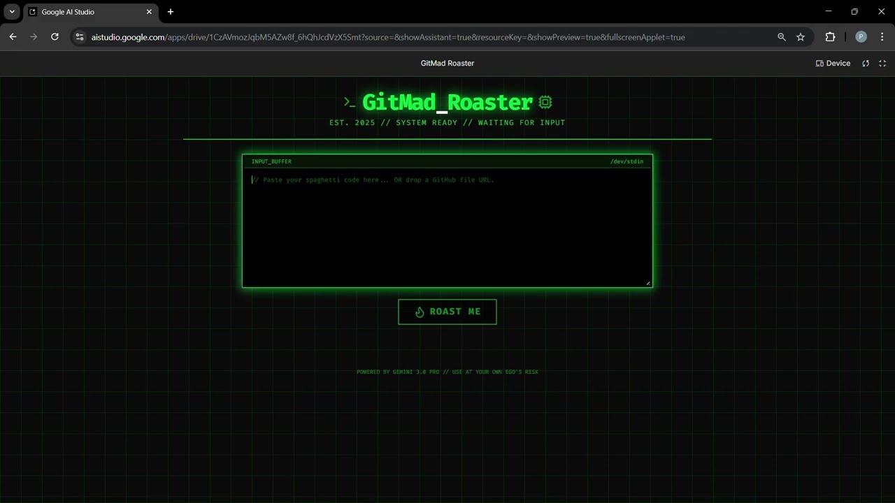 GitMad: The Visual Code Roaster | Google Gemini 3 Hackathon Demo