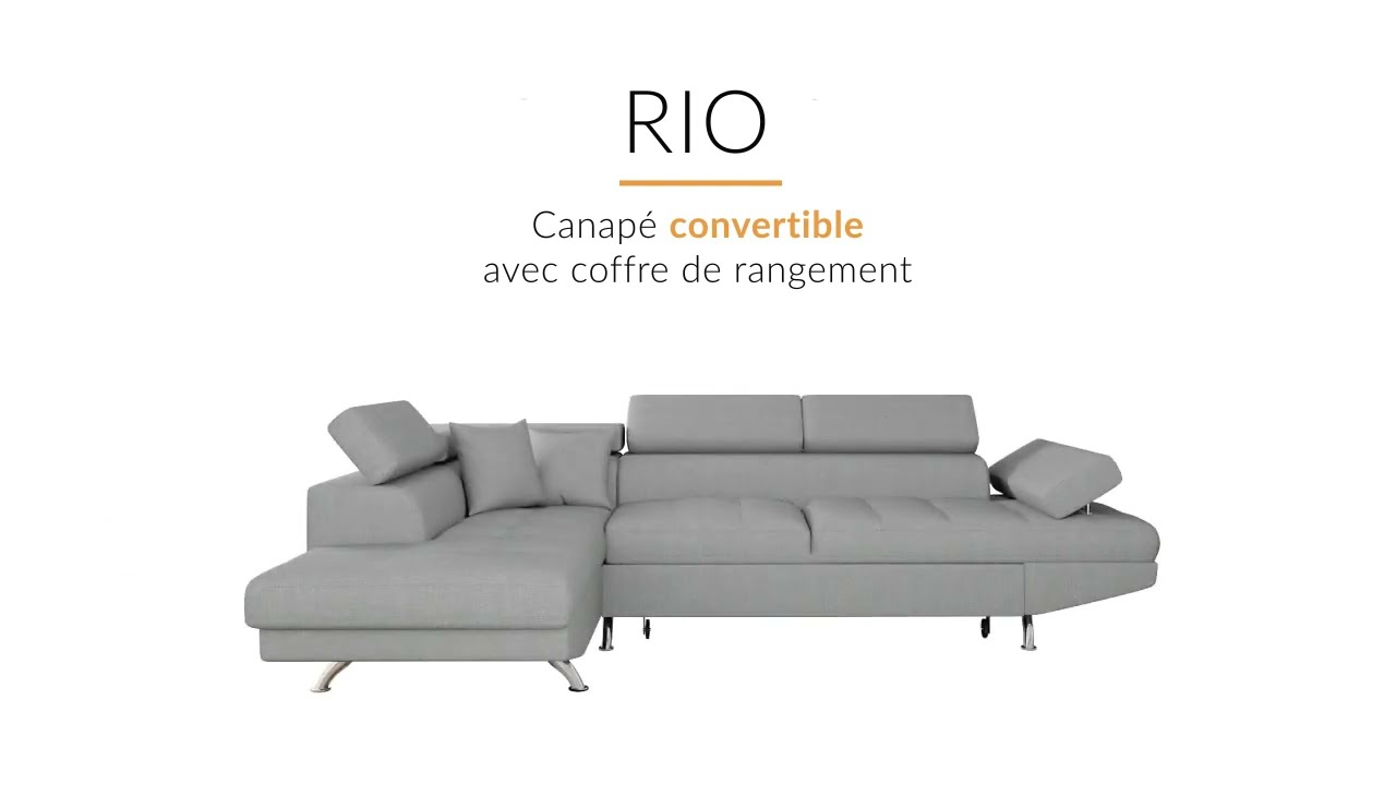 Canapé d'angle convertible RIO