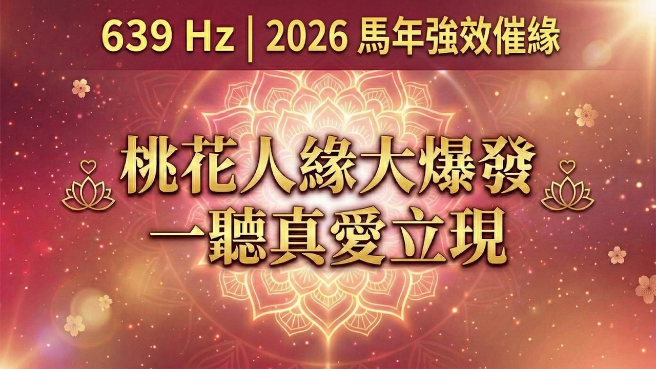 639 Hz 催緣 | 元宵節限定 🌸 把最好的愛全部吸來 | 真愛正緣・貴人人緣大爆發