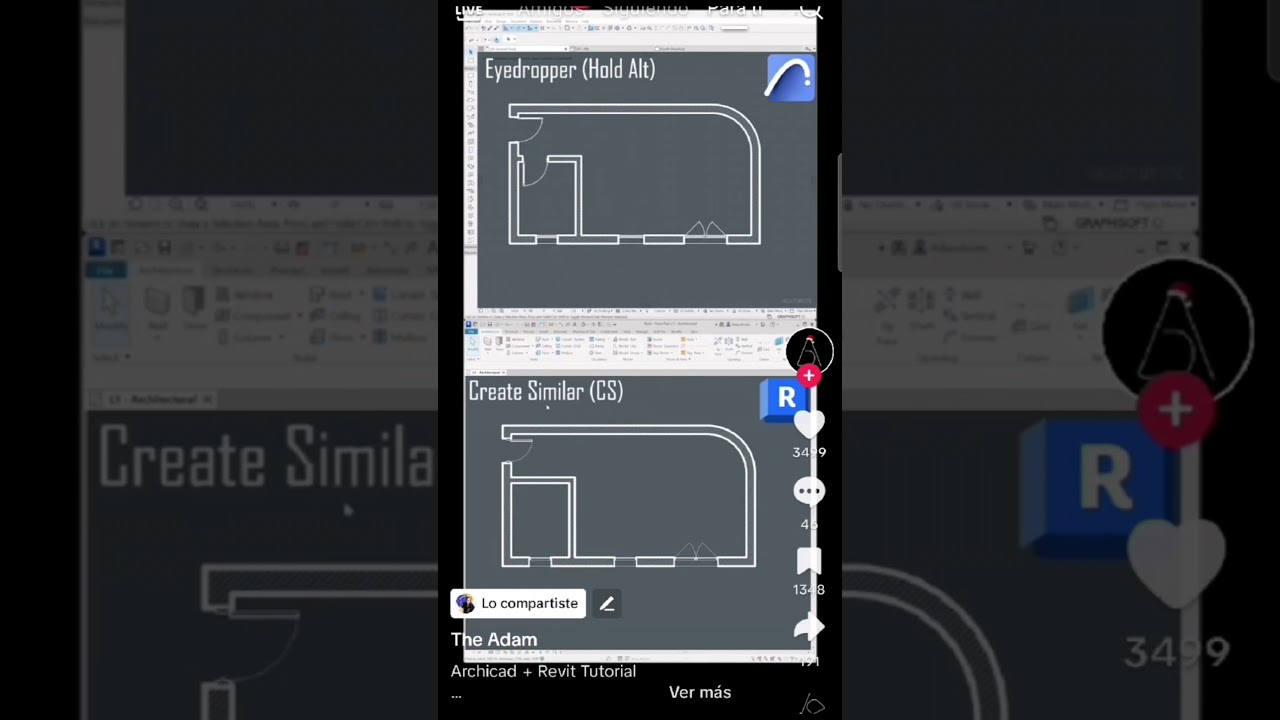REVIT vs ARCHICAD 😊🎖 By : @AdamArchh . #atipaks #revit #arquitectura #archicad #ingenieria