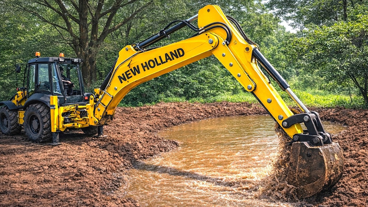 New Holland digs a small Lake