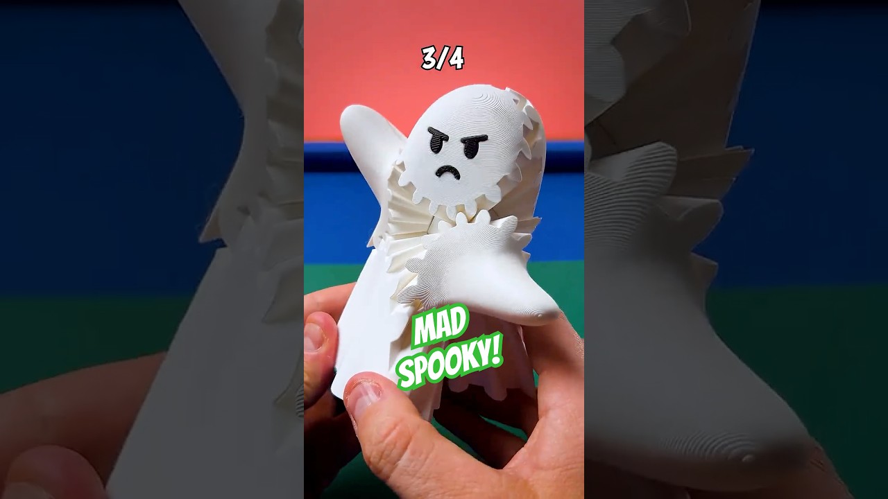 4 SPOOKY 3D Printed Ghost fidgets!👻#halloween #3dprinting #toys
