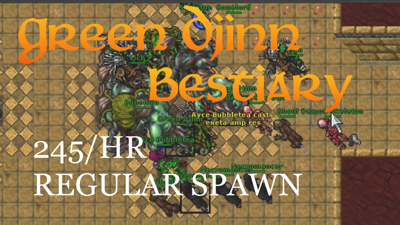 Oasis Tomb - Green Djinn Bestiary 245/hr (SOLO EK)