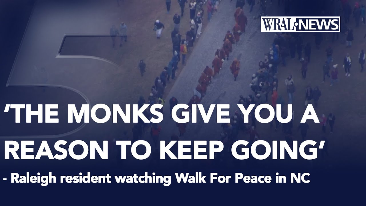 Gives you a reason to keep going: Monks on Walk for Peace bring hope to Raleigh residents