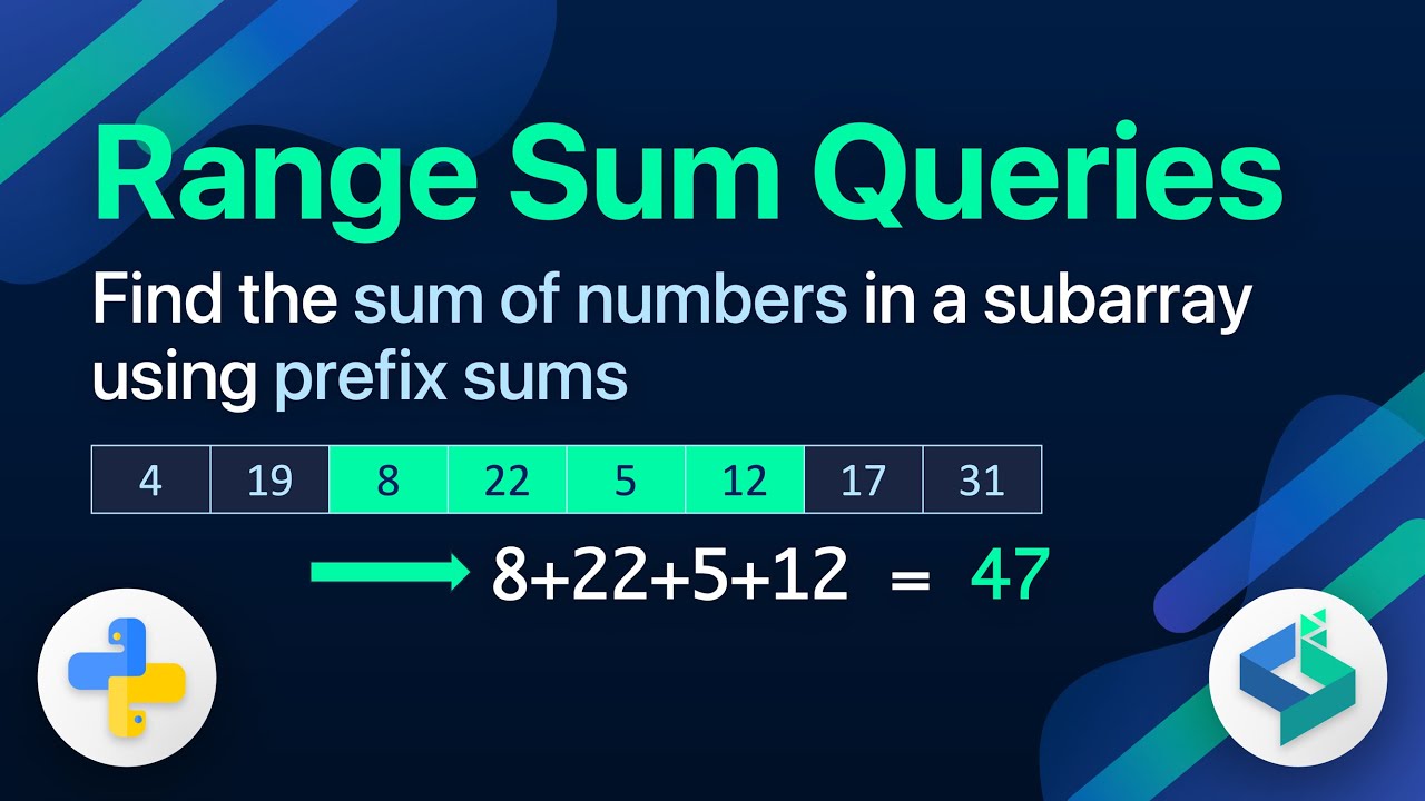 Prefix Sums in Python - Range sum queries