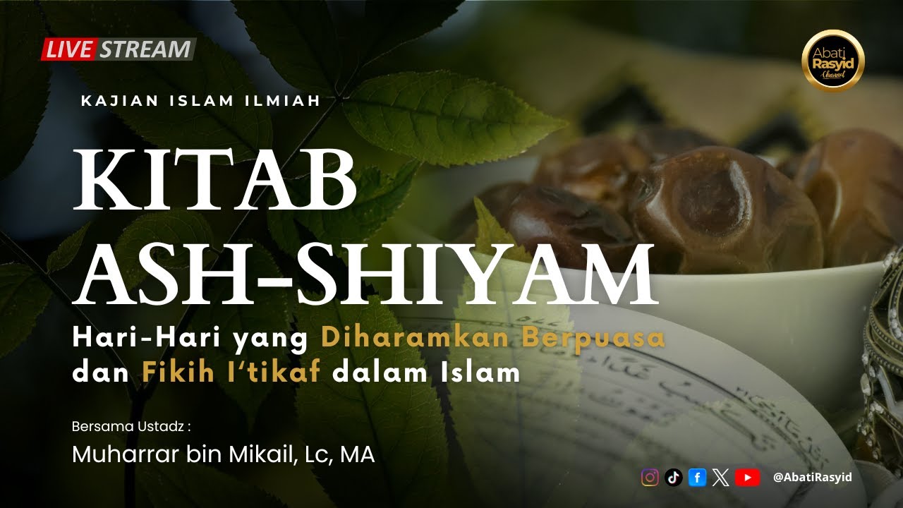 LIVE | KAJIAN KITAB AL-WAJIZ | HARI DIHARAMKAN PUASA DAN FIKIH I'TIKAF |  USTADZ MUHARRAR Lc, MA