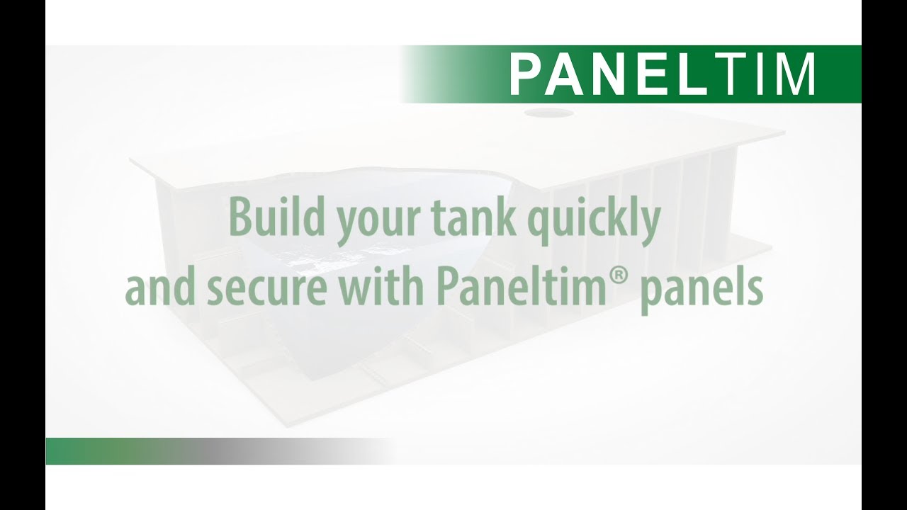 Build your tank quickly and secure with Paneltim plastic panels