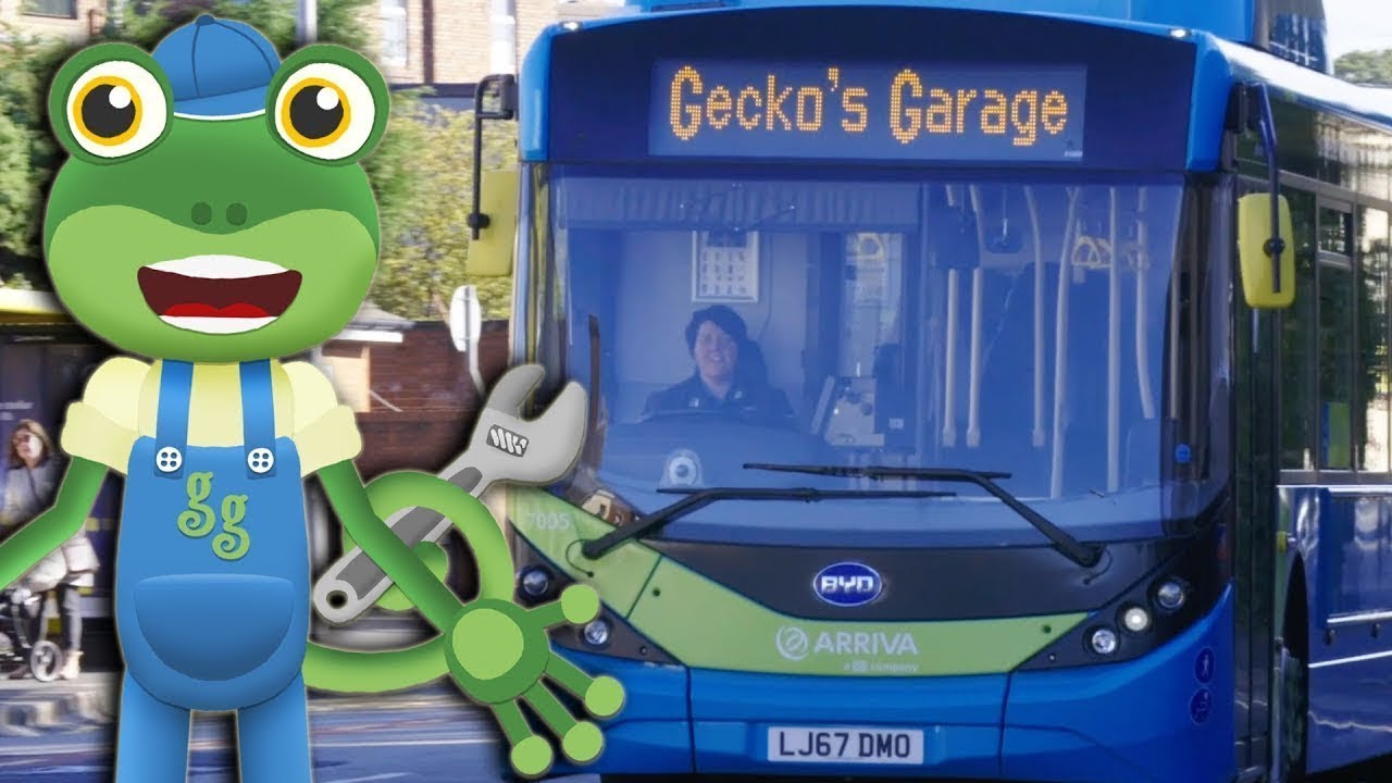 Gecko and The Electric Bus | Gecko's Real Vehicles | Educational Videos For Toddlers