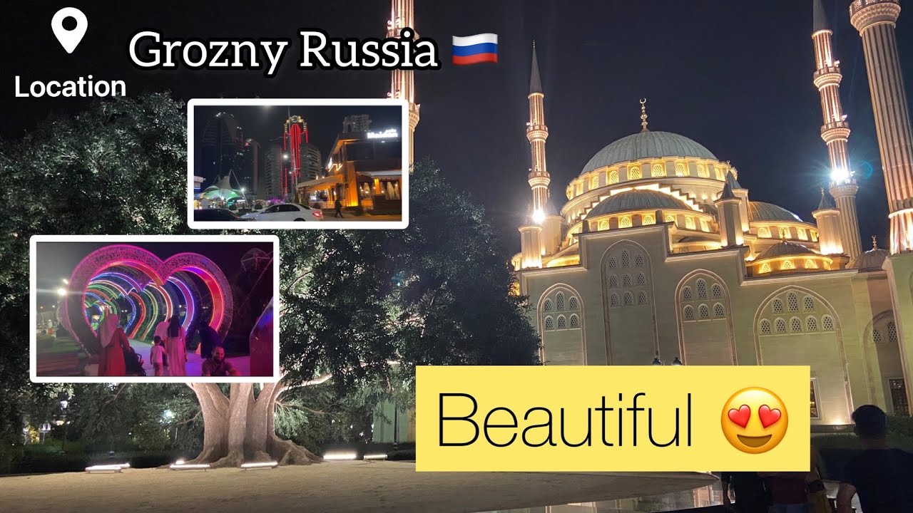 Grozny City tour Russia 🇷🇺 |Night Life | chechen state university Russia | KBSU