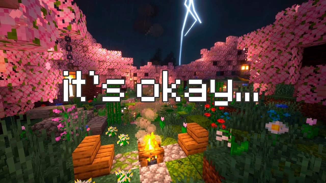 fate will bring you luck, but for now, rest.... (minecraft music w fire, rain)