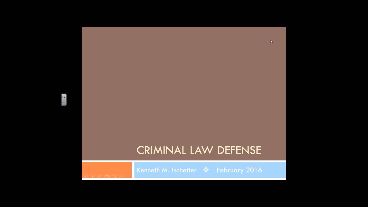 Criminal Law Defense Module - SD Practice 2016