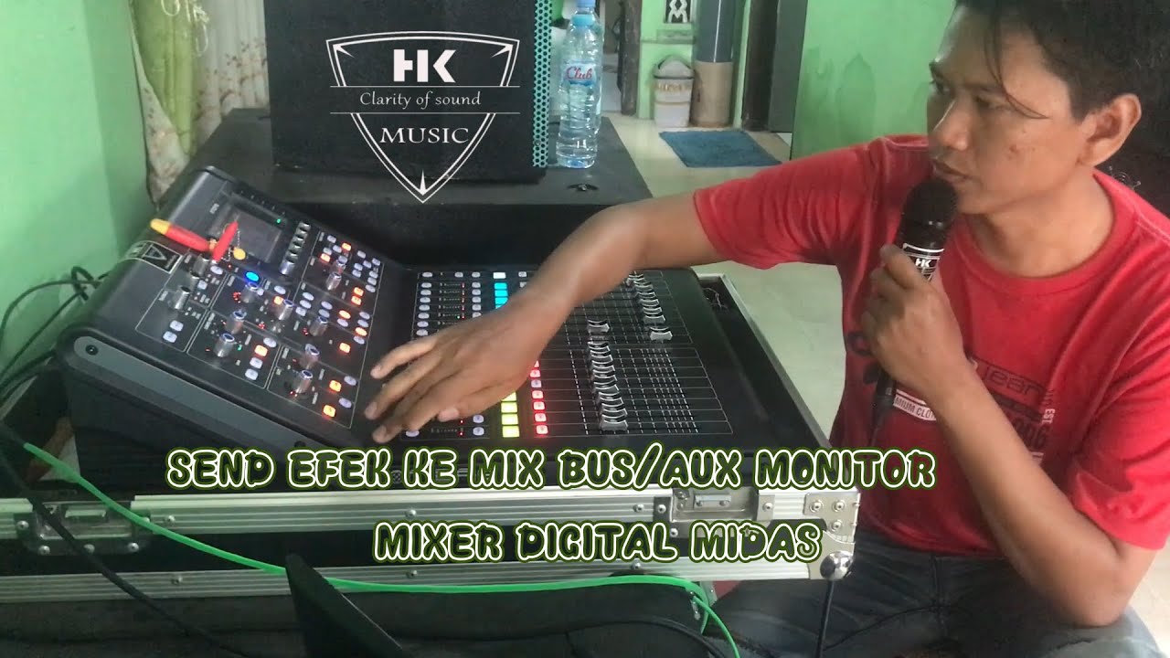 Kirim efek ke mix bus aux atau monitor di mixer MIDAS M32