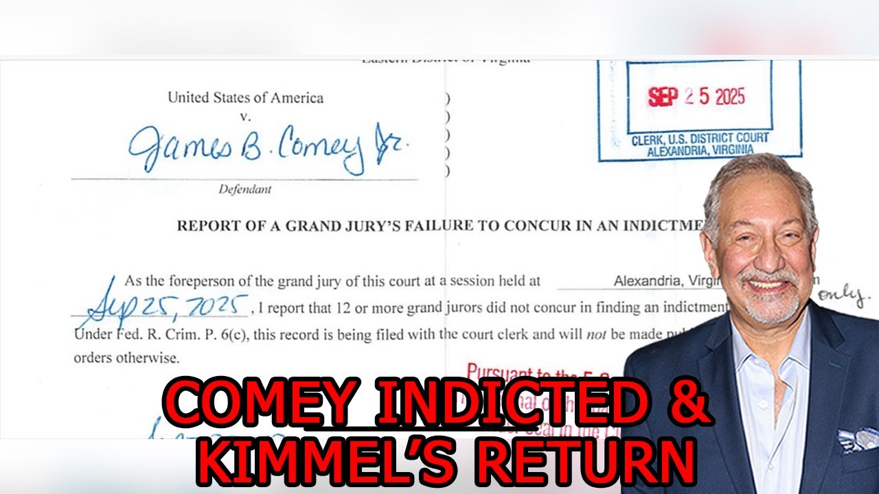 Comey Indicted, Kimmel Reinstated: Two Worlds Collide in the Court of Public Opinion