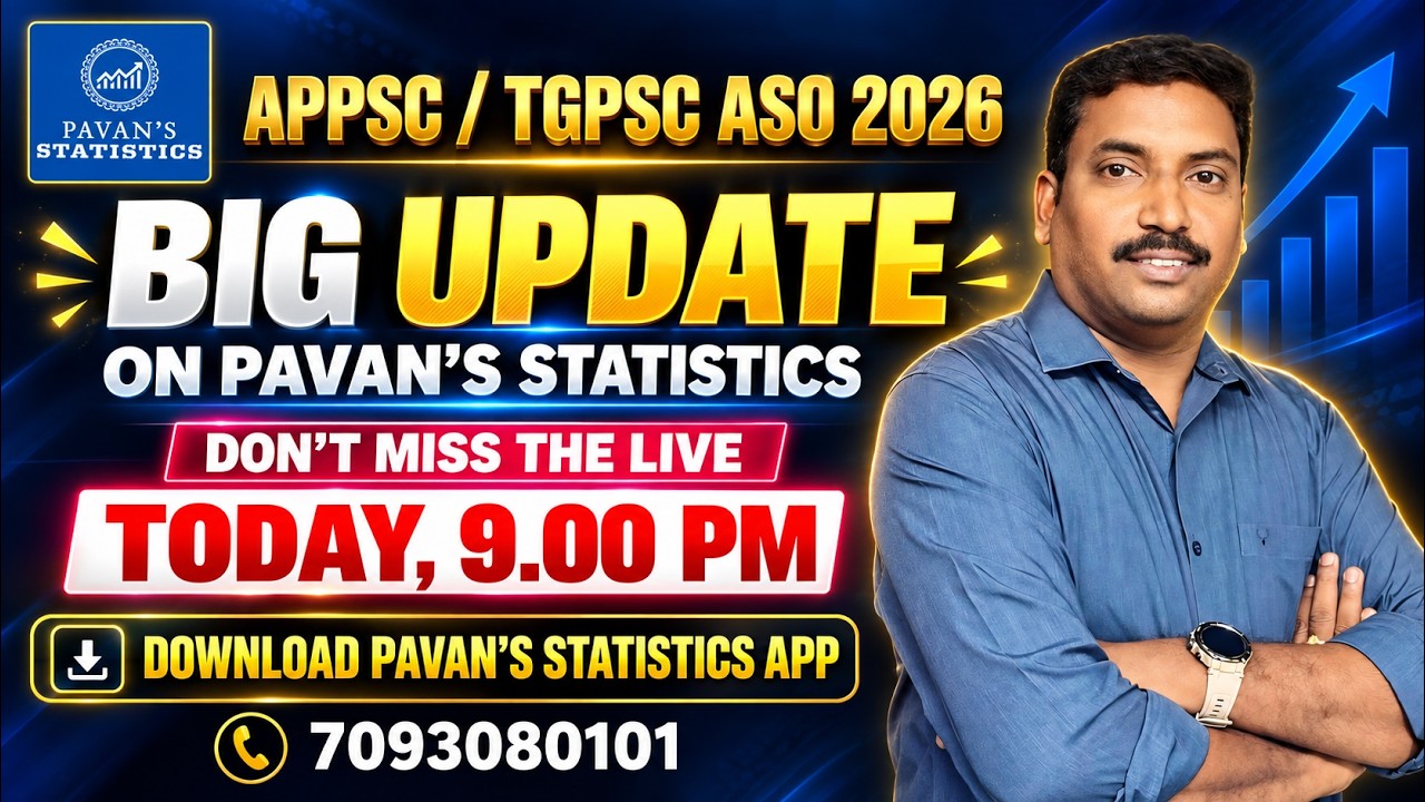 APPSC/ TGPSC ASO 2026| BIG UPDATE ON PAVAN'S STATISTICS| PAVAN SIR