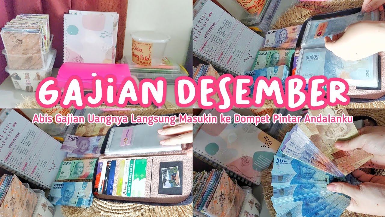 GAJIAN DESEMBER. CASH STUFFING. MENGATUR KEUANGAN RUMAH TANGGA. BUDGETING DESEMBER 