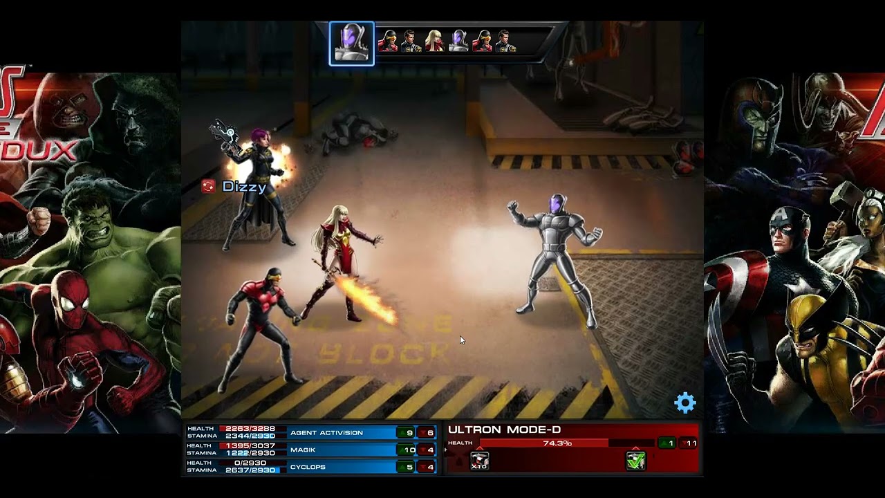 Magik Vs Ultron Group Boss 75% | Marvel Avengers Alliance Redux