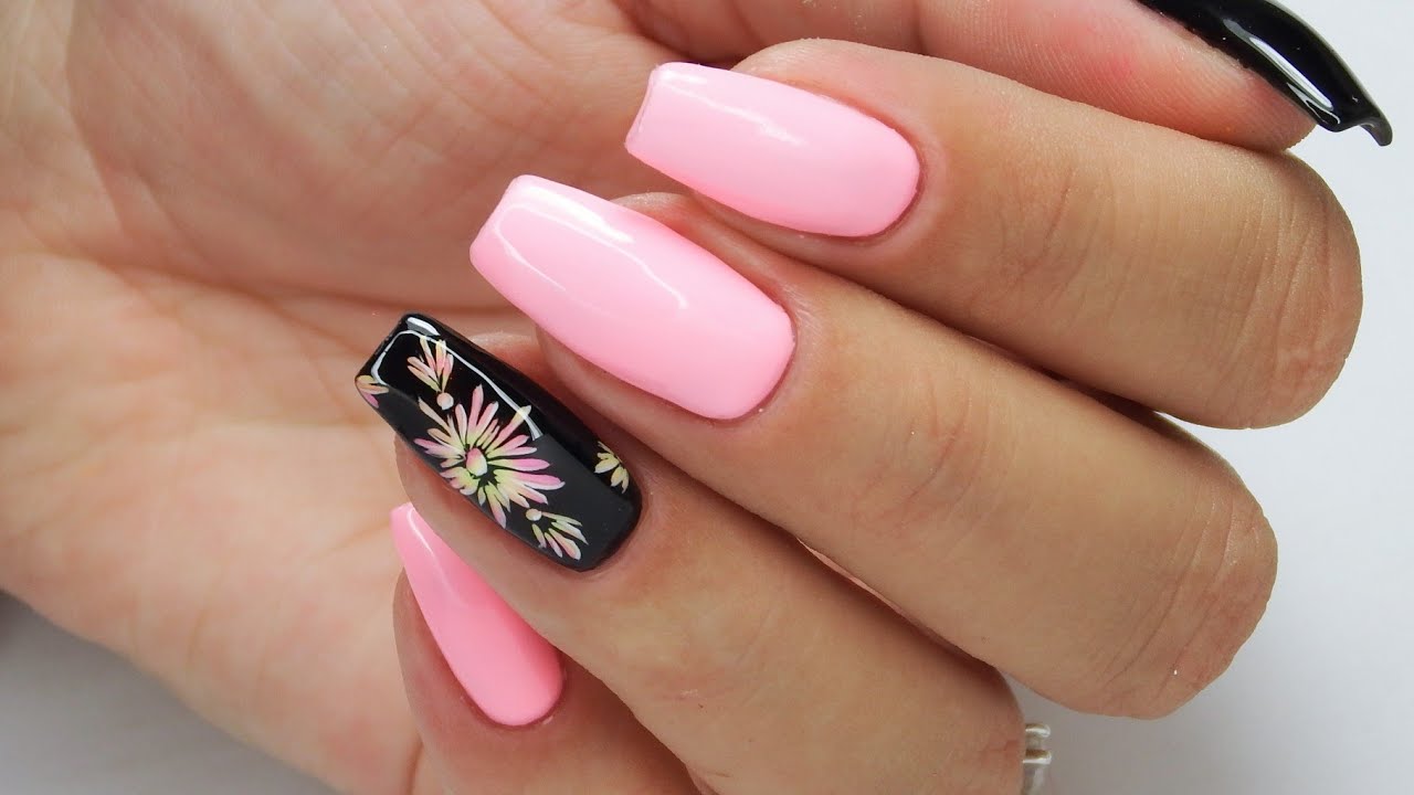 Flowers nails art tutorial / Elisium