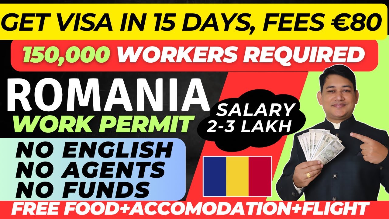 ROMANIA WORK PERMIT VISA in just 15days and salary IN EUROS || VISA cost only €80