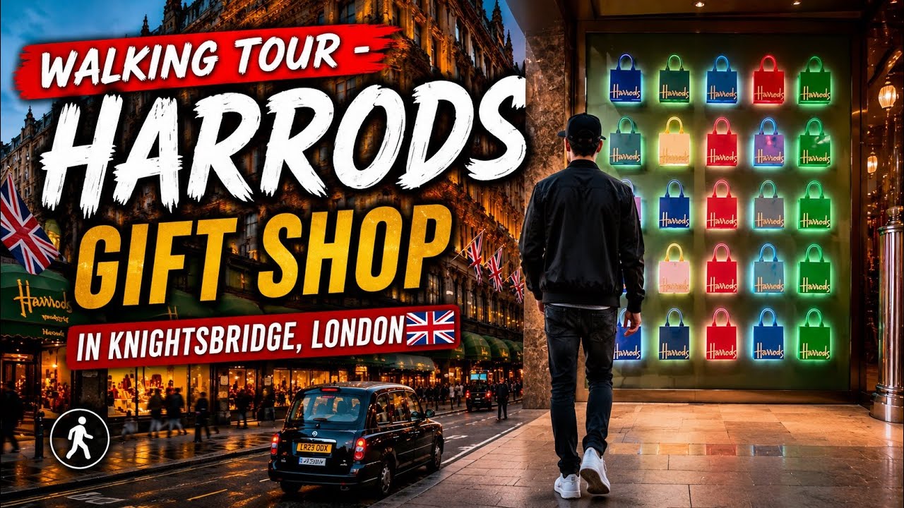 Walking Tour - Harrods Gift Shop in Knightsbridge, London 🏴󠁧󠁢󠁥󠁮󠁧󠁿 
