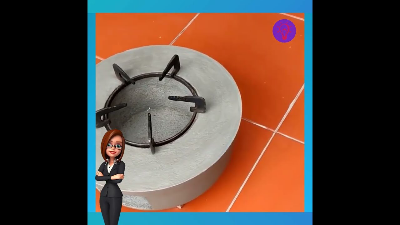 DIY-Como fazer Fog&atilde;o a lenha pr&aacute;tico com uma Bacia Velha de Pl&aacute;stico, e Cimento