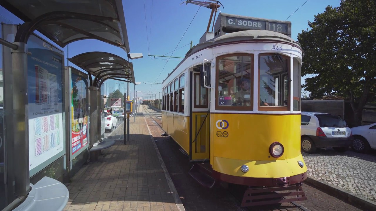 Portugal, Lisbon, tram 18 ride from Cemitério Ajuda to  Cais do Sodré