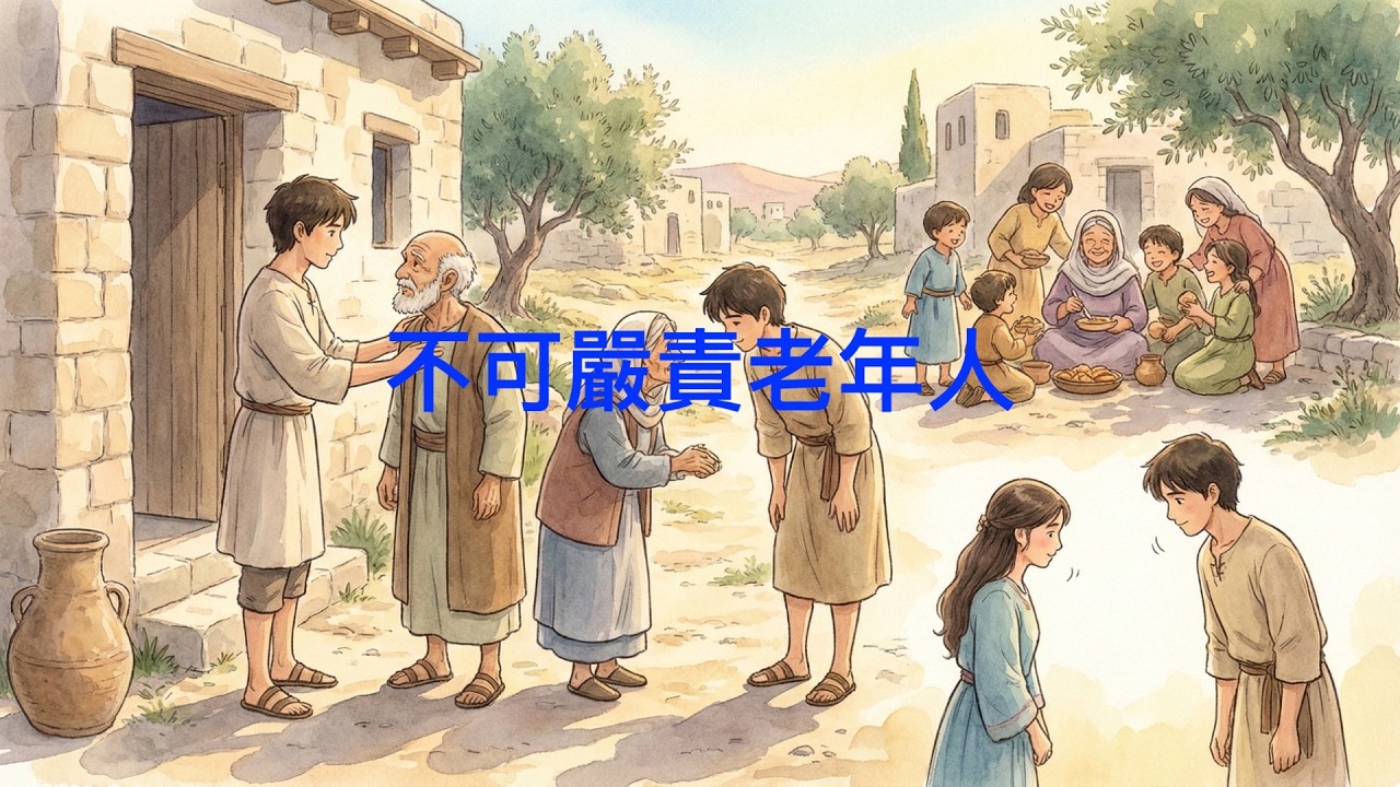 詩歌SS-4805【不可嚴責老年人】提摩太前書5章1-4節〖羊咩咩-Ai聖經經文詩歌工作室〗