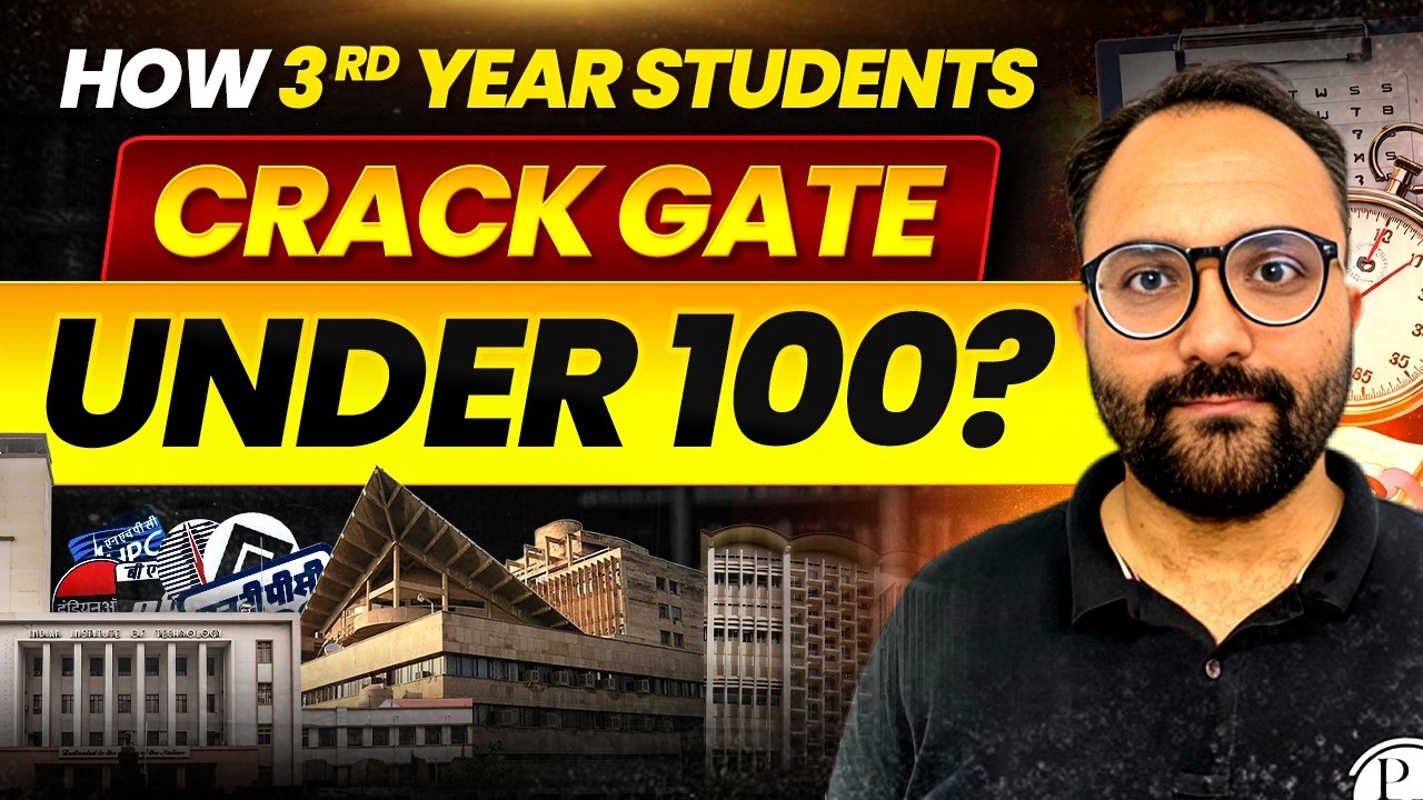 How to Crack GATE in 3rd Year | Topper Strategy for 3rd Year BTech Students