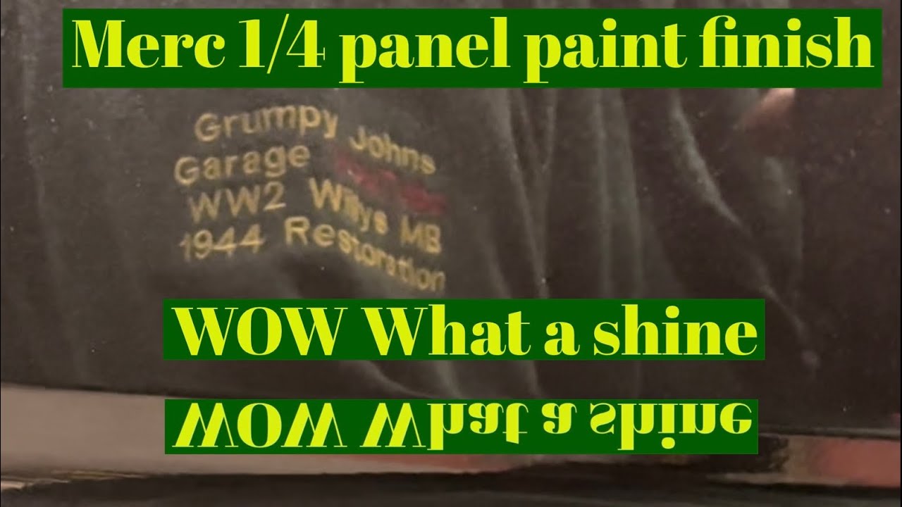 Merc quarter panel paint finish