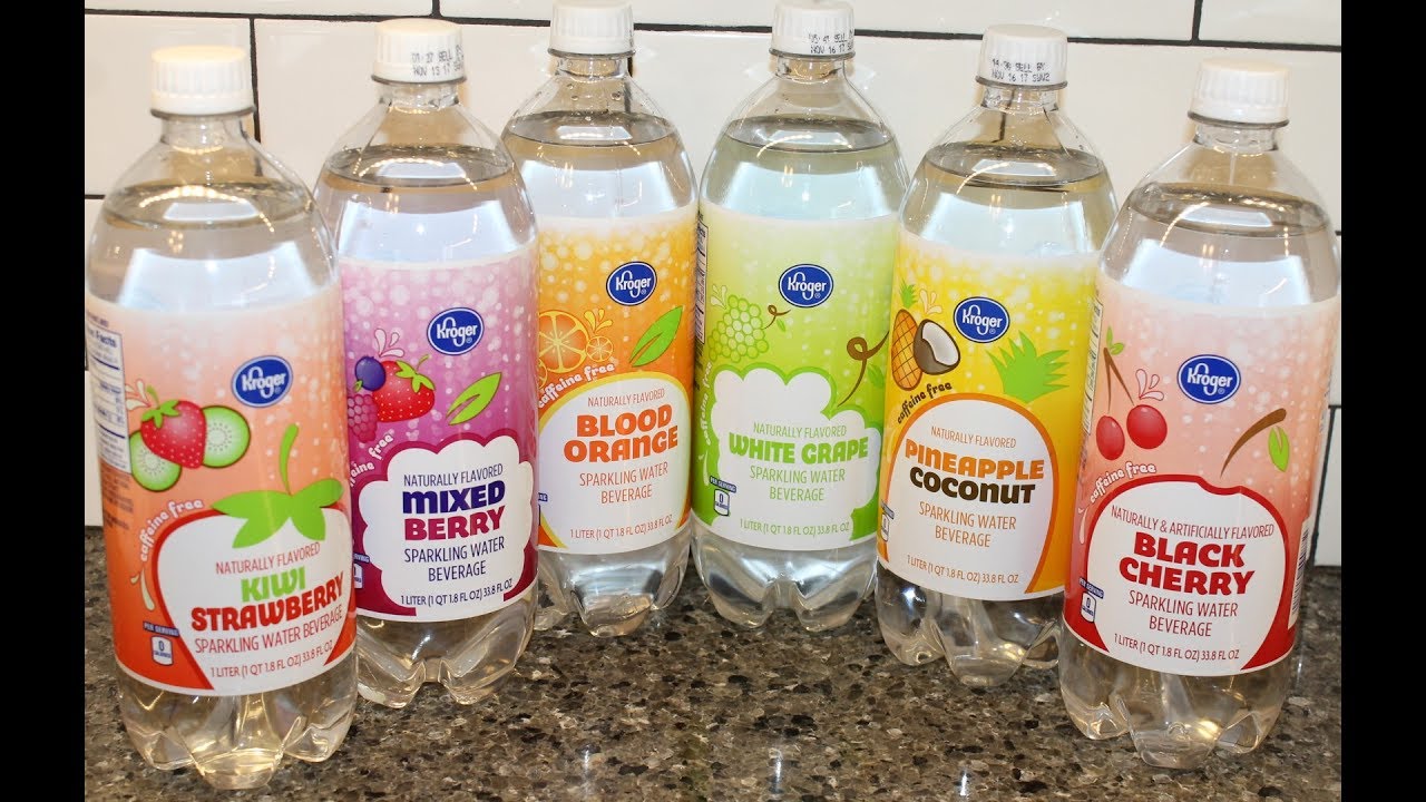 Kroger Water Kiwi Strawberry/Mixed Berry/Blood Orange/White Grape/Pineapple Coconut/Black Cherry