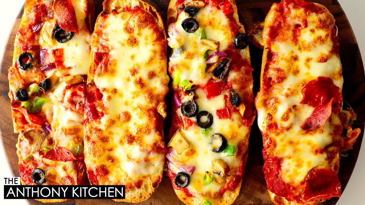 Cheesy CRISPY French Bread Pizzas (In Your AIR FRYER)!