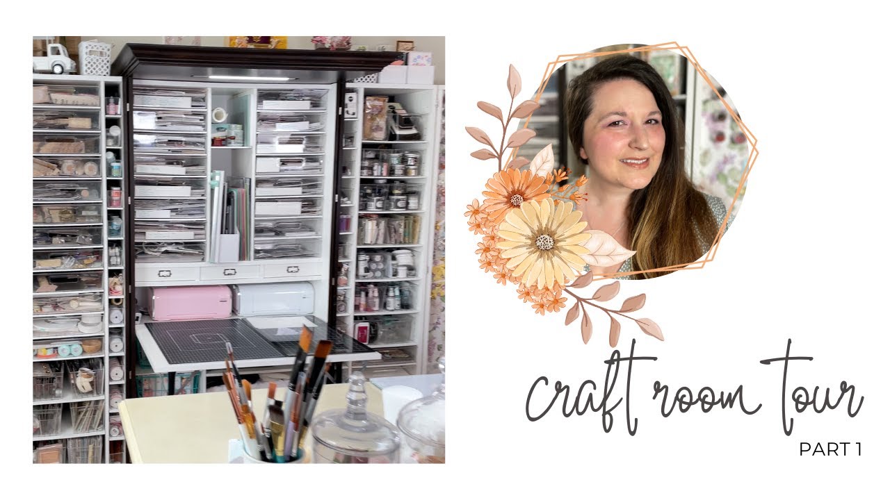 Craft Room Tour Part 1 | Ideas for Organizing Paper Crafting, Mixed Media, Cardmaking Supplies