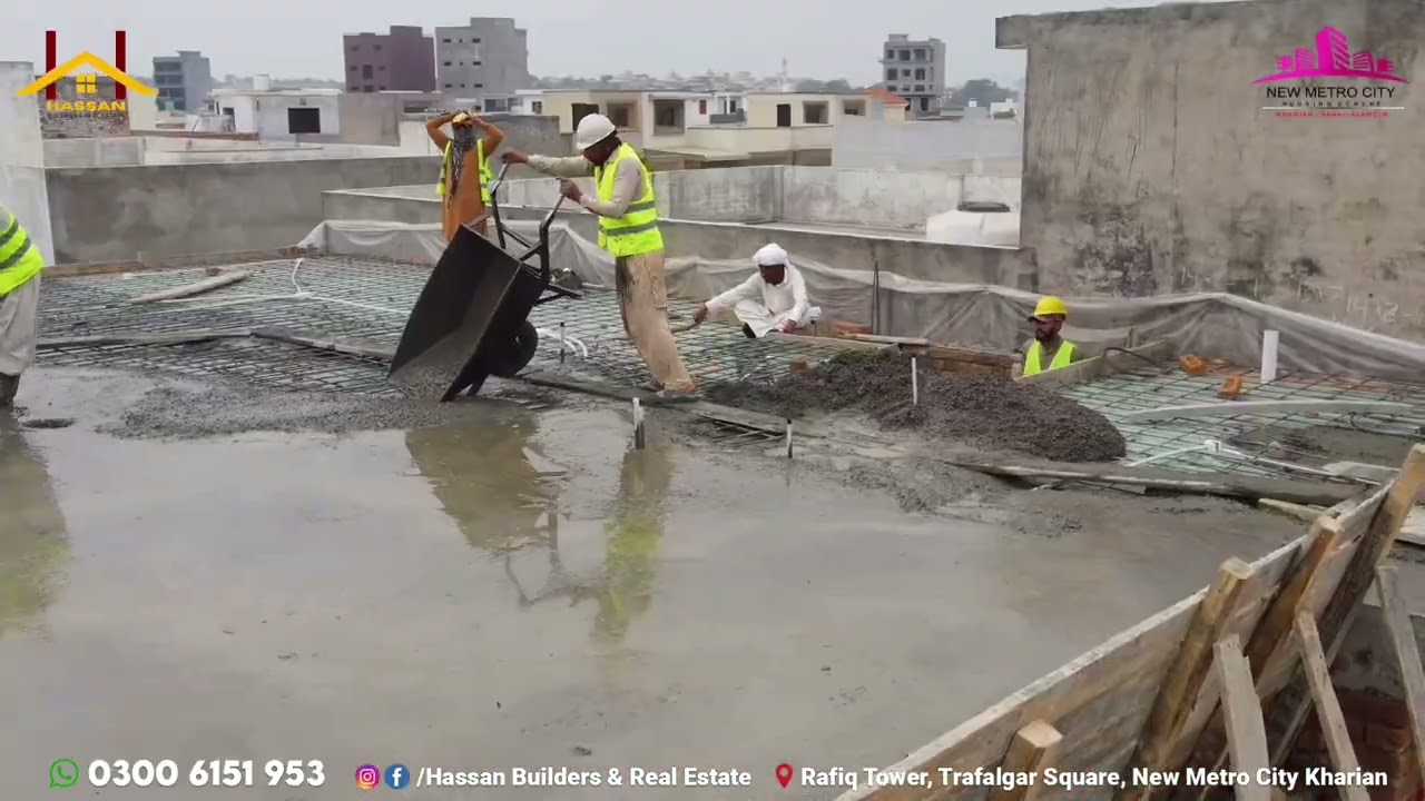 House #114 D Block Construction Update | Roof Slab Work in Progress | New Metro City Kharian