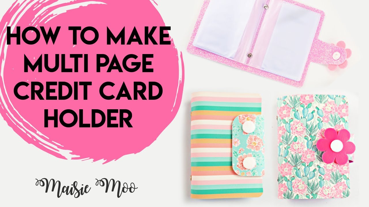 Credit Card Holder, Faux Leather card wallet, Cricut Crafts by Maisie Moo