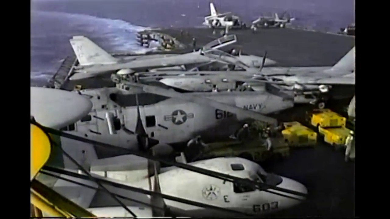 U.S.S. Independence CV 62 Flight Deck Activity 1992 / Southern Watch.