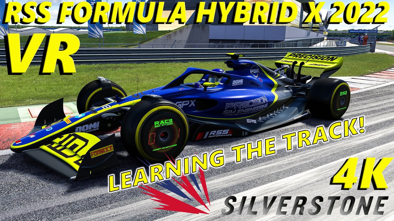 RSS Formula Hybrid X 2022 | Silverstone | learning the track! | VR | HP Reverb G2 | 4K