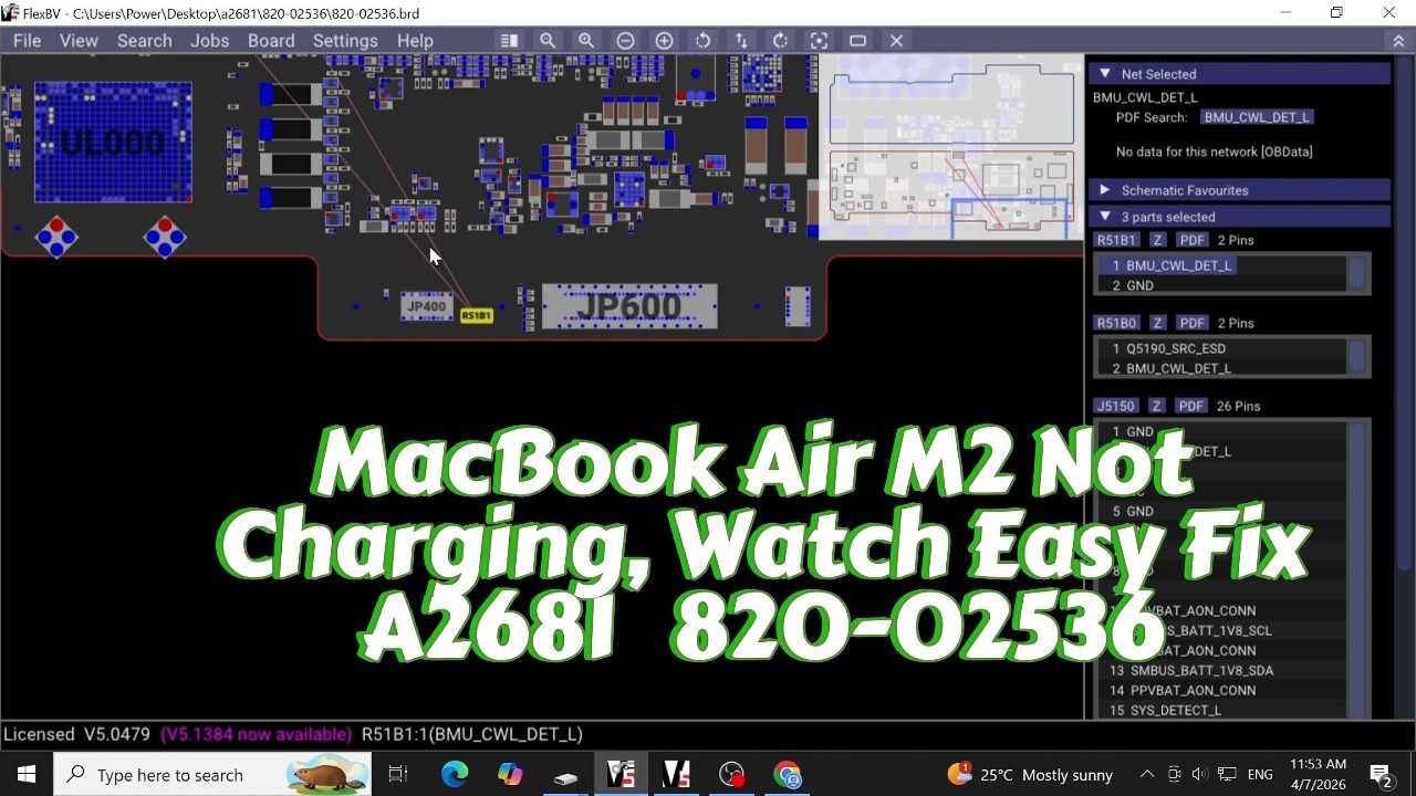 MacBook Air M2 не заряжается? 😳 Устранение скрытого резистора (ремонт A2681) 🔧Эксперты по ремонту...
