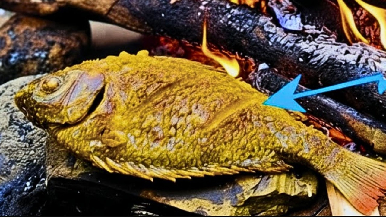 Самый успокаивающий звук природы: рыба, приготовленная на камне | Дикая кухня