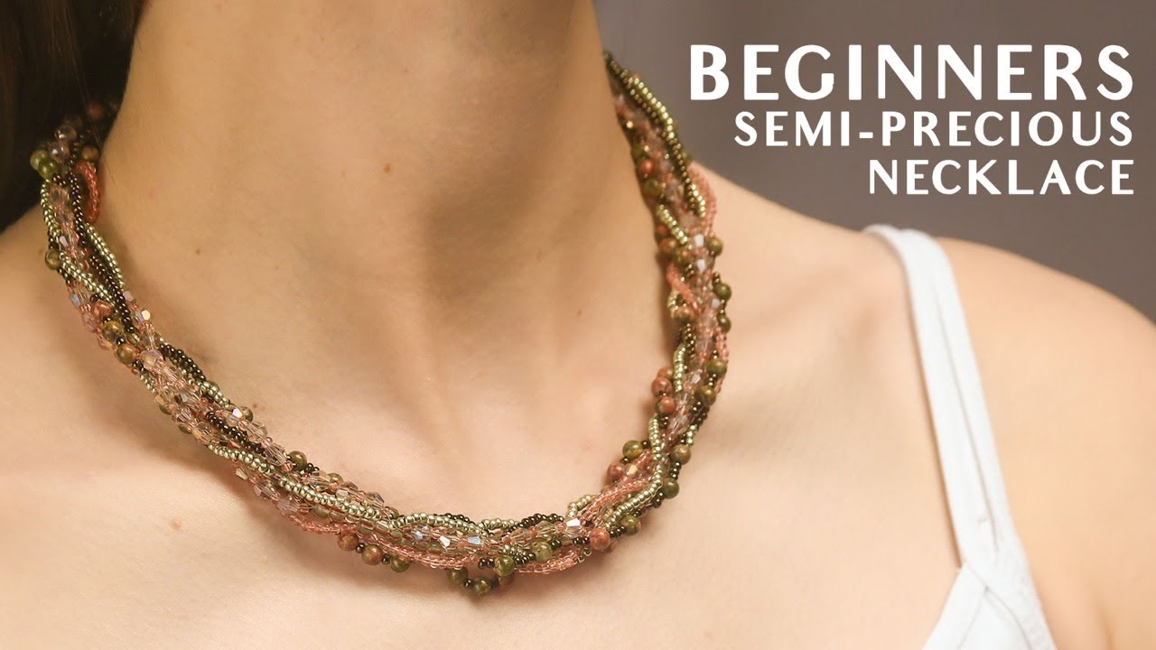 Easy Beginners Semi-Precious Beaded Necklace Live Jewelry Tutorial