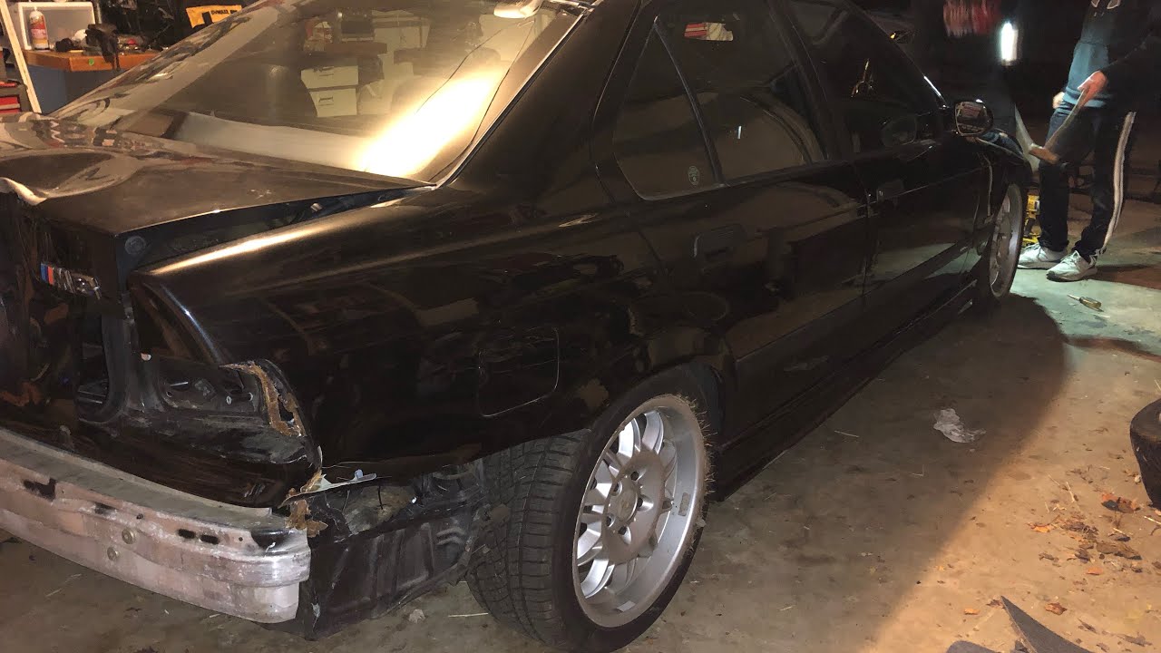 $500 BMW E36 M3 REBUILD PART 1- Removing The Front End