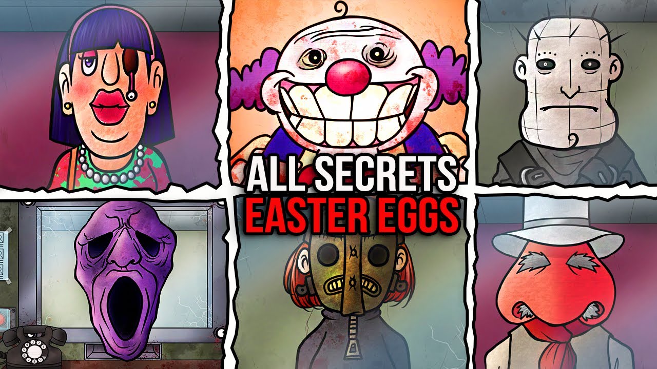 That's not my neighbor- All Secrets & Easter Eggs (STEAM) Nightmare MODE. All doppelgangers Update