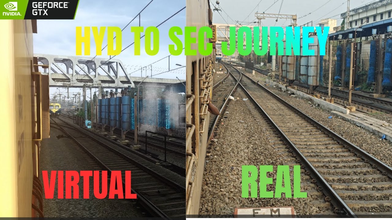 HYDERABAD TO SECUNDERABAD | REAL VS VIRTUAL SERIES PART 2 | RAILFAN
