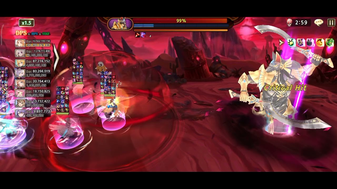 [King's Raid]Devourer Shakmeh stage 9 Aisha burst