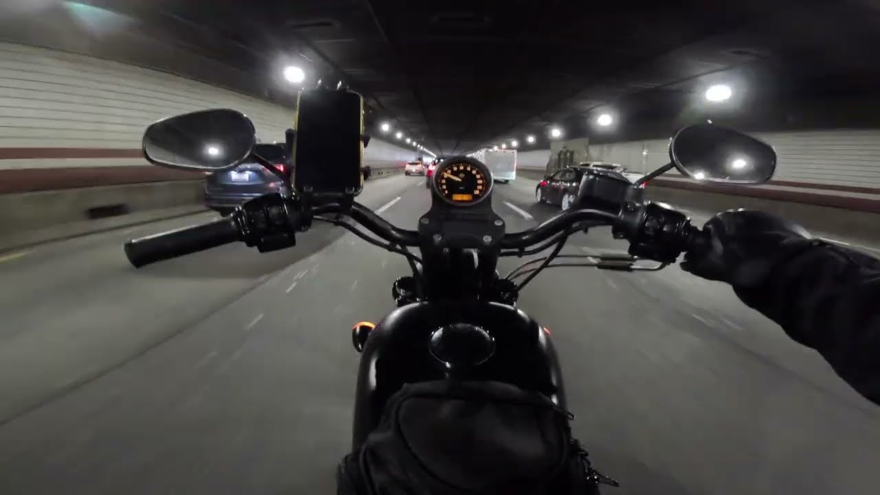 Harley Davidson Iron 883 POV Boston - Testing GoPro Chest Mount